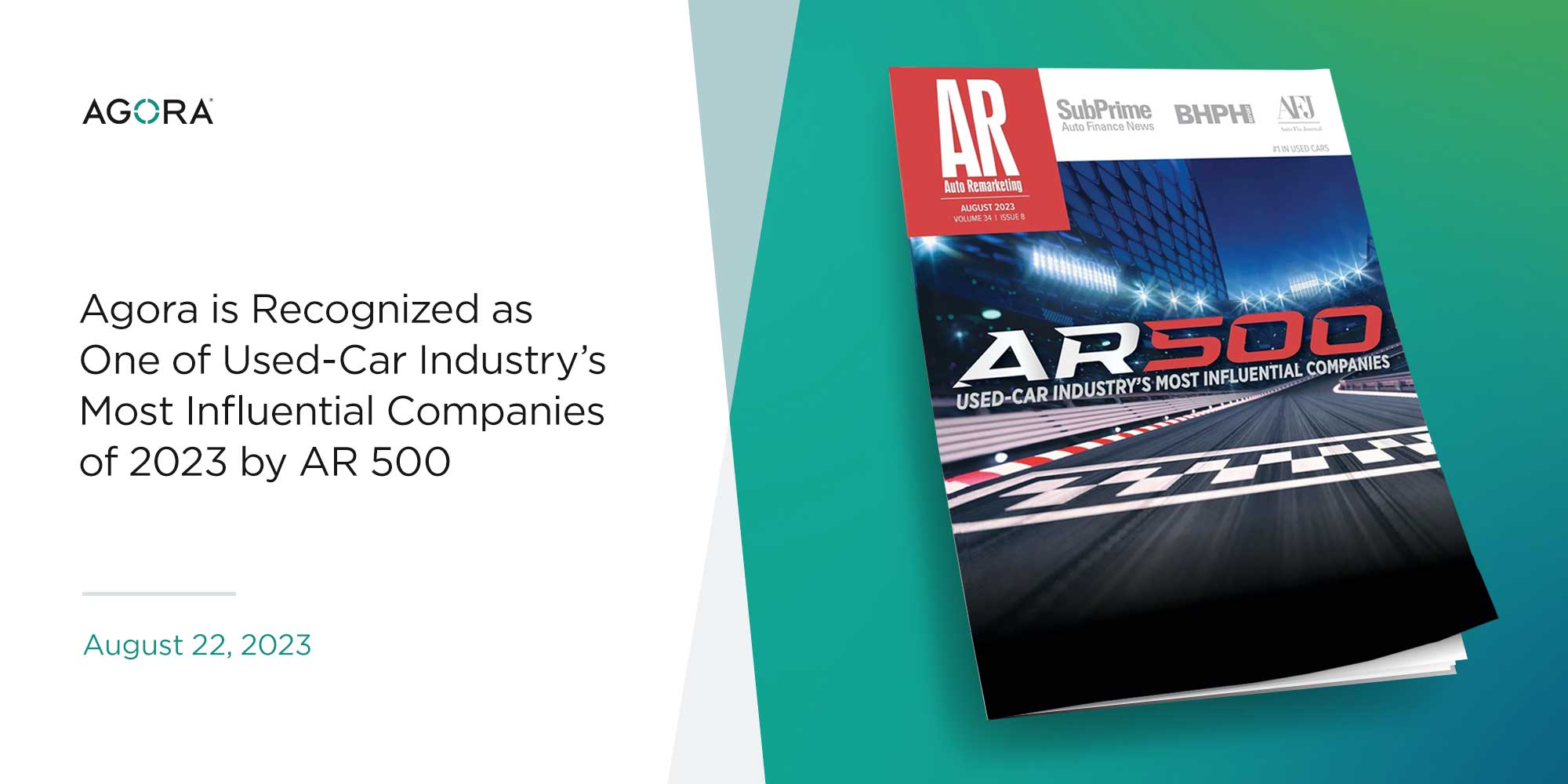 Agora is Recognized as One of Used-Car Industry’s Most Influential Companies of 2023 by AR 500