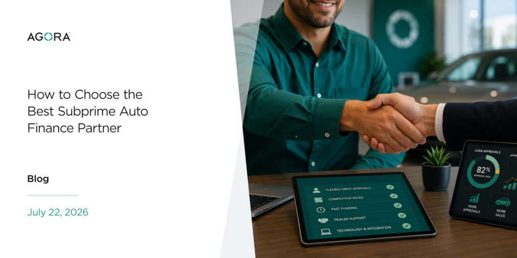 Subprime auto finance approval dashboard showing dealer performance metrics