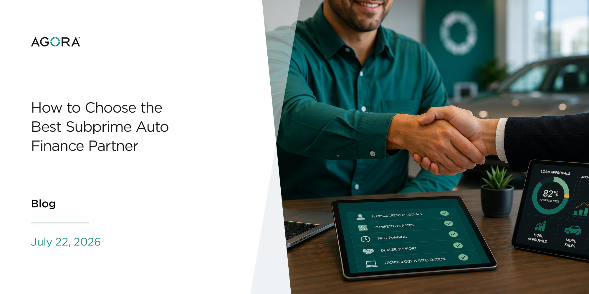 Subprime auto finance approval dashboard showing dealer performance metrics